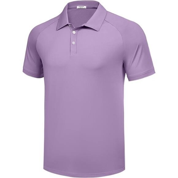 Mens Polo Shirts Quick-Dry Purple